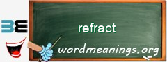 WordMeaning blackboard for refract